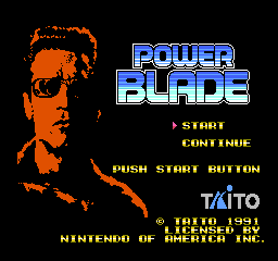 Power Blade (USA) Title Screen